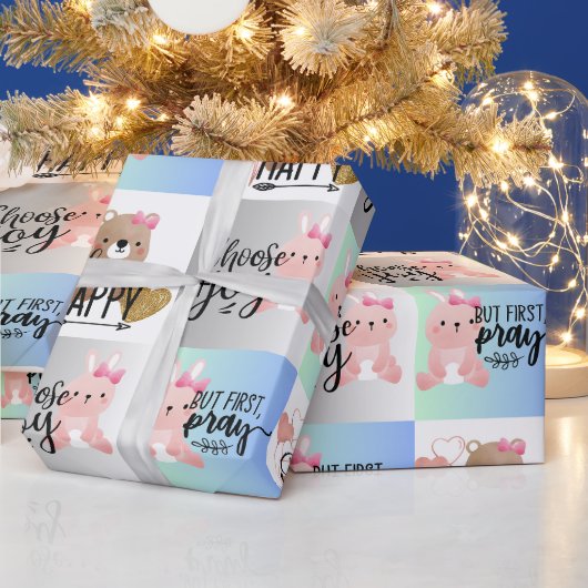 Kies vreugde; kies gelukkig, maar bid inpakpapier (Feestdagen)