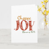 Kies vreugde liefde en geluk design kaart (Gele Bloem)