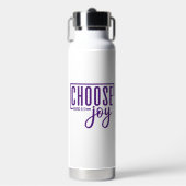 Kies Vreugde - Omhels Positiviteit en Geluk Waterfles (Voorkant)