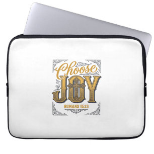 Kies vreugde Romans 15_13 Christelijk geloof Shirt Laptop Sleeve