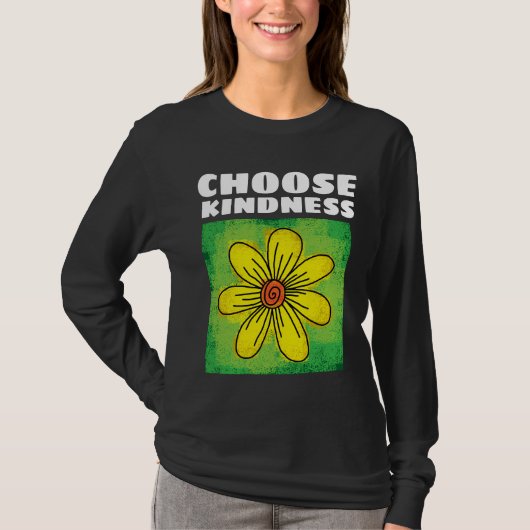 KIES VRIENDELIJKHEID bloem T-SHIRTS TEES (Voorkant)