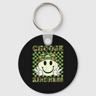 Kies vriendelijkheid camo wees aardig inspirerende sleutelhanger