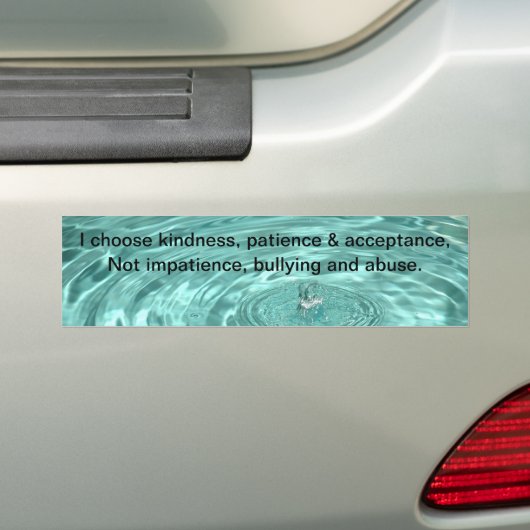 Kies vriendelijkheid geduld acceptatie Bumperstick Bumpersticker (Op auto)