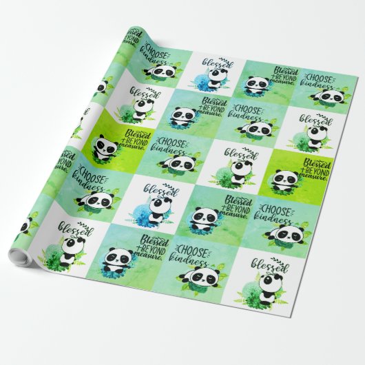 Kies vriendelijkheid, gezegend voorbij maat, gezeg cadeaupapier (Uitgerold)