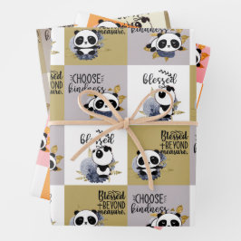 Kies vriendelijkheid; gezegend voorbij maat, gezeg inpakpapier vel