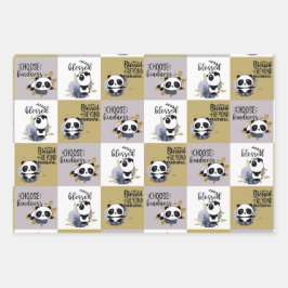 Kies vriendelijkheid; gezegend voorbij maat, gezeg inpakpapier vel