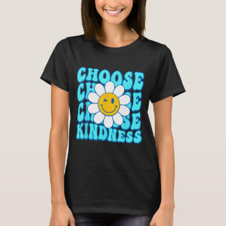 Kies vriendelijkheid glimlach gezicht inspirerende t-shirt
