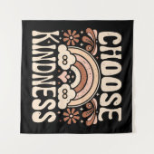 Kies vriendelijkheid groovy hippie citaten estheti wandkleed (Voorkant (horizontaal))