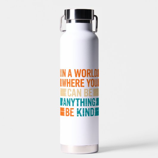 Kies vriendelijkheid - Inspirerend typografie Waterfles (Voorkant)