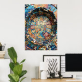 Kies Vriendelijkheid Inspirerende Mandala Bevestig Poster (Thuiskantoor)
