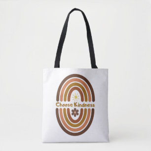 Kies vriendelijkheid, maak de wereld vriendelijker tote bag