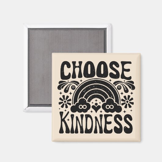 Kies vriendelijkheid  magneet (Voorkant / Achterkant)