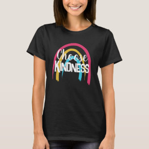 Kies vriendelijkheid regenboog vrouwen t-shirt
