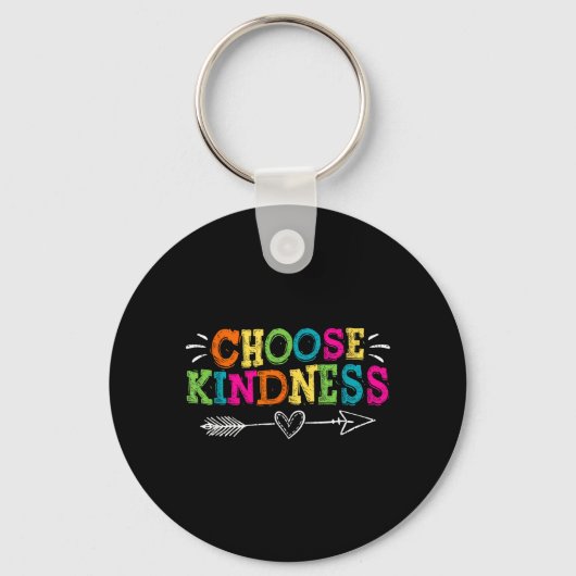 Kies Vriendelijkheid Retro Groovy - Wees Vriendeli Sleutelhanger (Voorkant)