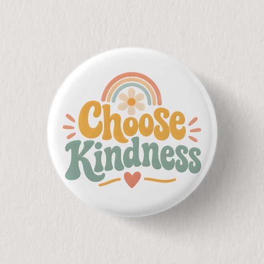 Kies Vriendelijkheid Ronde Button 3,2 Cm (Voorkant)