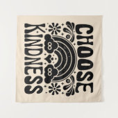 Kies vriendelijkheid wandkleed (Voorkant (horizontaal))