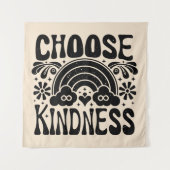 Kies vriendelijkheid wandkleed (Voorkant)