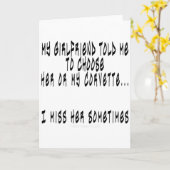 Kies Vriendin of Corvette Kaart (Gele Bloem)