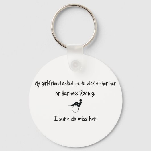 Kies Vriendin of Harness Racing Sleutelhanger (Voorkant)
