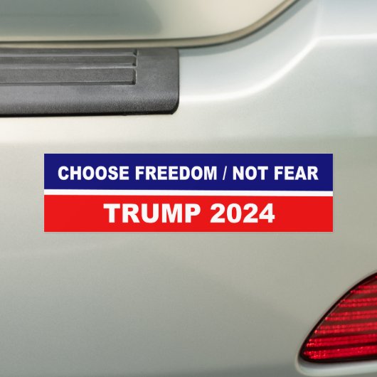 Kies Vrijheid niet bang voor Trump 2024 Bumpersticker (Op auto)
