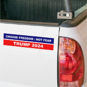 Kies Vrijheid niet bang voor Trump 2024 Bumpersticker (Op Truck)
