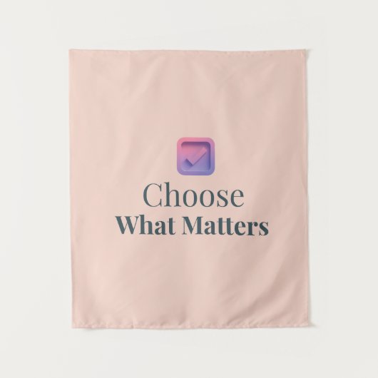 Kies Wat Ertoe Doet Minimale Motiverende Muurtape Wandkleed (Voorkant)