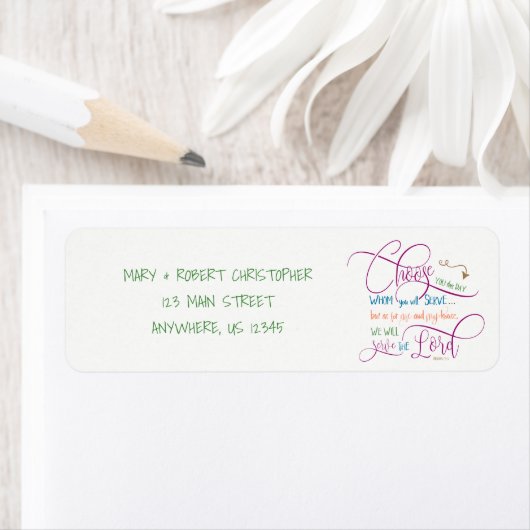 Kies wie u dient - Joshua 24:15 Etiket (Insitu)