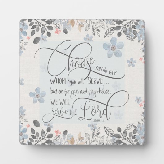 Kies wie u dient - Joshua 24:15 Fotoplaat (Voorkant)