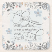 Kies wie u dient - Joshua 24:15 Kartonnen Onderzetters (Voorkant)