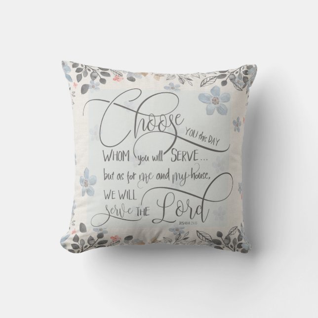 Kies wie u dient - Joshua 24:15 Kussen (Voorkant)