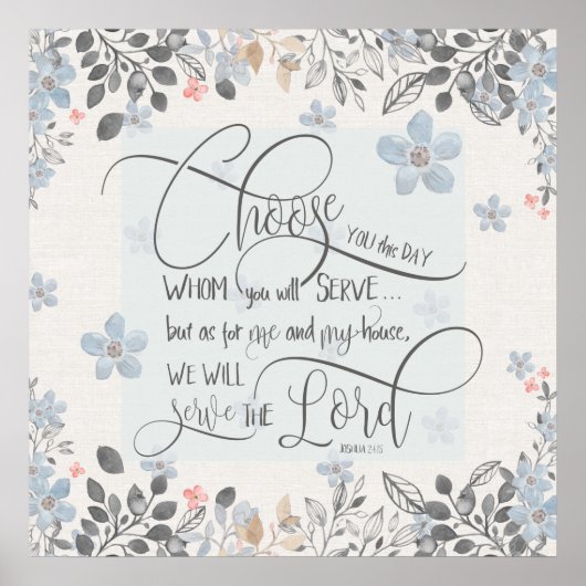 Kies wie u dient - Joshua 24:15 Poster (Voorkant)