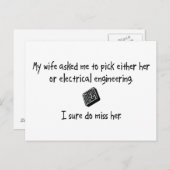 Kies Wife of Electrical Engineering Briefkaart (Voorkant / Achterkant)
