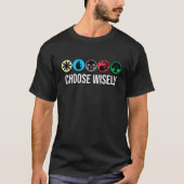 Kies Wisely Gamer Mana Magic Symbols T-shirt (Voorkant)