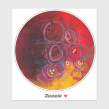 Kies Wisely: sticker met bloemen diecut