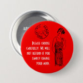 Kies zorgvuldig 3 inch ronde button 7,6 cm (Voorkant /achterkant)