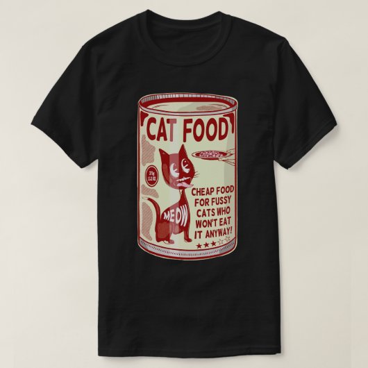 kieskeurig kattenvoer t-shirt (Design voorkant)