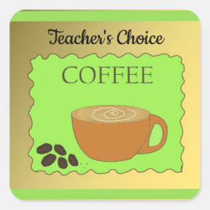 Kieskeurig Koffiebord van de Leraar Vierkante Sticker