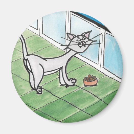 kieskeurige Katten magneet (Voorkant)