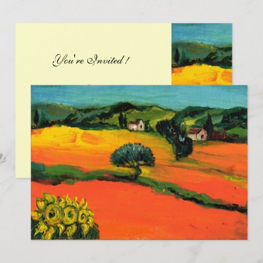 KIESLANDSCAPE, blauw groen geel sinaasappel Kaart (Voorkant / Achterkant)