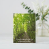 Kiest de leurder de weg? Briefkaart (Staand voorkant)