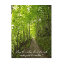 Kiest de leurder de weg? Briefkaart