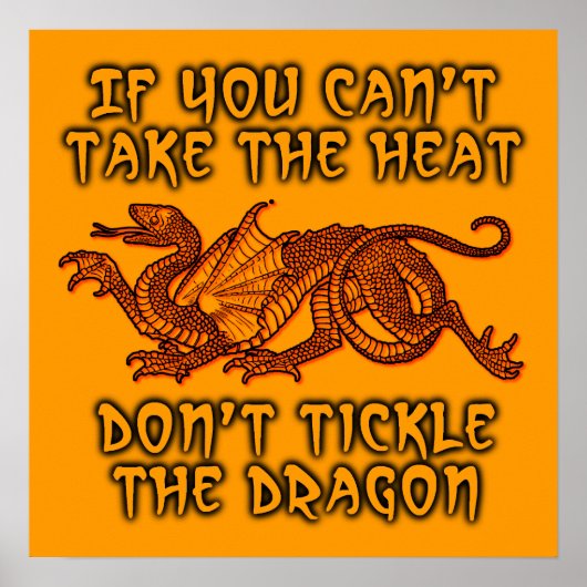 Kietel de Draak Grappige Poster Humor (Voorkant)