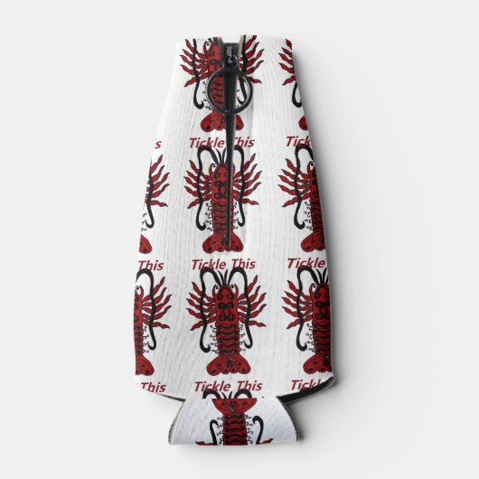 Kietel deze kreeftfles en blikknuffels flesjeskoeler (Achterkant)