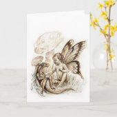 Kietel het wenskaart van de de fantasiekunst van kaart (Gele Bloem)