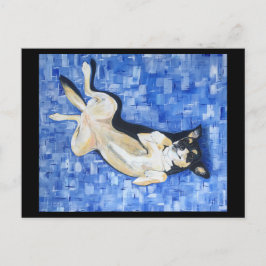 Kietel mijn buik kelpie hond ontwerp briefkaart