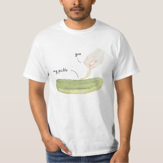 Kietel Mijn Pickle Grappige Waterverf Kunst T-shirt