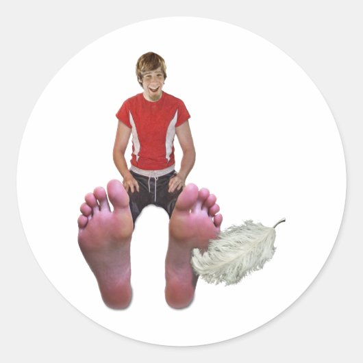 Kietel ook mijn voeten ronde sticker (Voorkant)