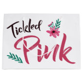 Kietelde Roze Baby showers geschenkzak Large Cadeautasje (Voorkant)