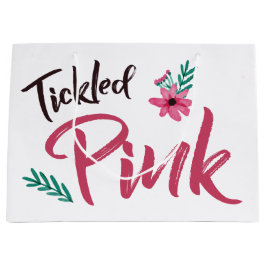 Kietelde Roze Baby showers geschenkzak Large Cadeautasje