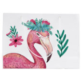 Kietelde Roze Baby showers geschenkzak Large Cadeautasje (Achterkant)